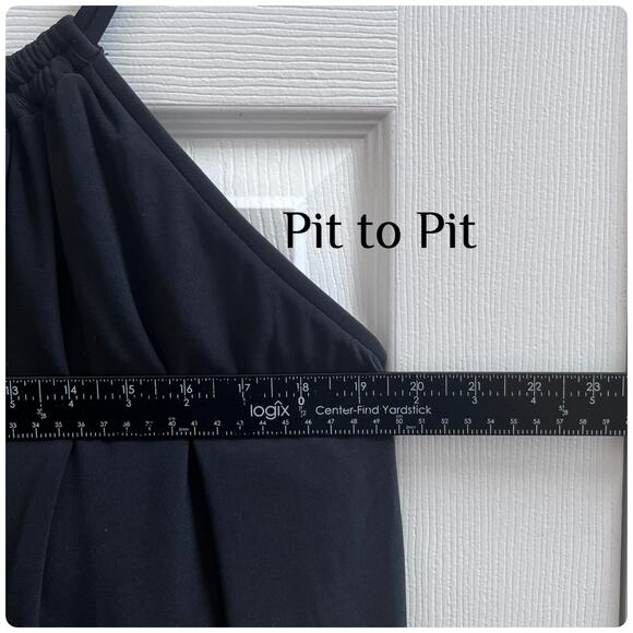 Aqua Green Black High Neck One Piece Attached Brief Swim Dress Plus Size 24 New - Picture 10 of 13